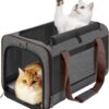 71CoyOKTvjL._AC_SL1500 Pet Carrier for Large Cats 20 lbs+ / Soft Sided Small Dog Travel Carrier Top Load/Collapsible Carrier Bag for Big Cat / 2 Kittens Sturdy Transport Carrier Long Trips/Medium Cats 15 pounds
