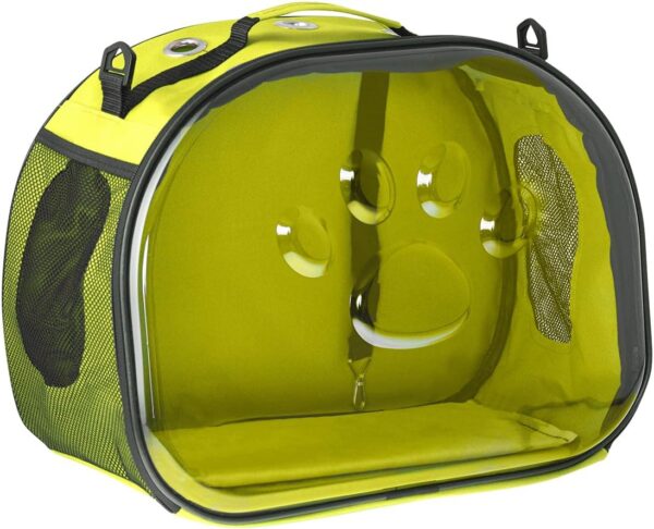71Ks9H17nIL._AC_SL1500 Pet Carrier Backpack, cat Carrier Bag, cat Dog Carrier Bag, Bird Carrier Bag, Backpack Carrier with Foldable Shoulder Strap, Designed for Cats and Puppies, Airline Approved, Travel, Hiking (Yellow)