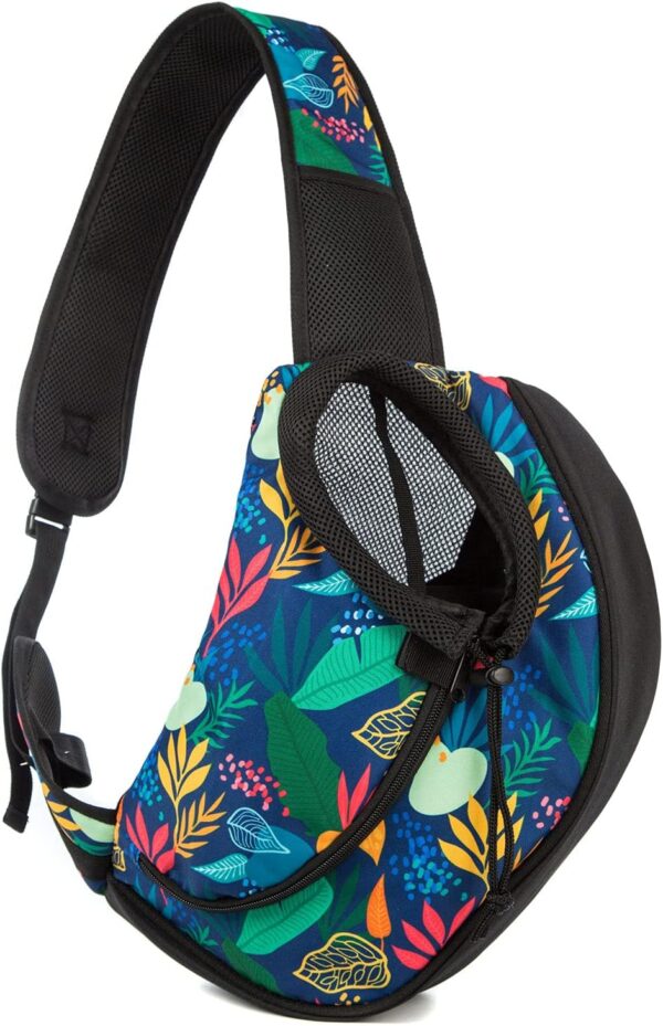 Pet Dog Sling Carrier Breathable Mesh Sling Bag Safe Hands Free Adjustable Dog Satchel for Small Dogs Cats to Outdoor Travel