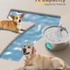 Dog Water Fountain for Large Dogs: 1.8Gal/7L Stainless Steel Pet Drink Dispenser – Automatic Filtered Puppy Metal Bowl – Quiet Animal Watering Machine Indoor – Auto Big Cat&Kitty Waterer Fountains