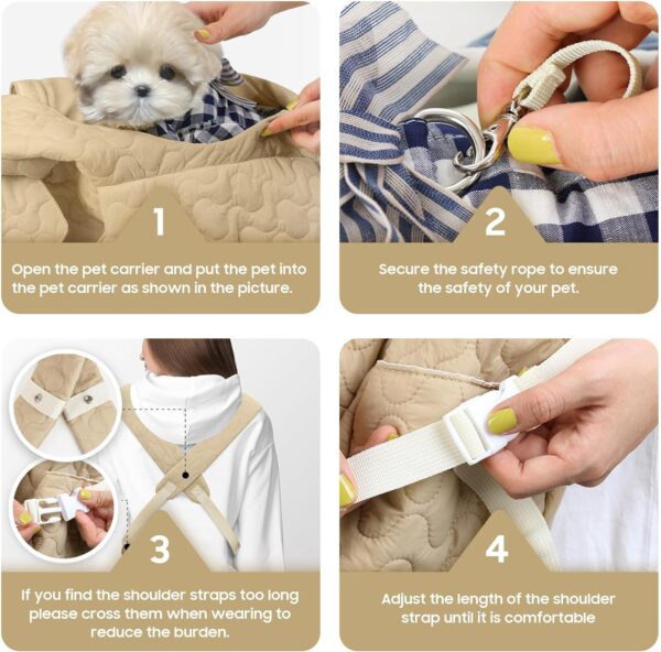 71QBgMkHWaL._AC_SL1500 Pet Carrier Backpack, Adjustable Pet Front Cat Dog Carrier Backpack Travel Bag for Traveling Hiking Camping for Small Medium Dogs Cats and Rabbits, Safety Strap with Removable Bottom Plate