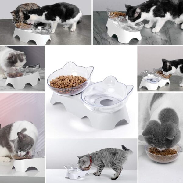 71Q_M6QvdIL._AC_SL1500_ae69d33a-5065-4ba6-b2e3-cf4b3457b737 MILIFUN Cat Food Bowls Elevated Tilted, Anti Vomiting Orthopedic Kitty Bowls for Puppy and Bunny, Indoor Cats.