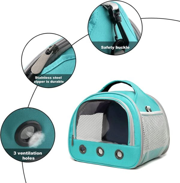 71RDdwae9pL._AC_SL1500 Small Pet Carrier Bag with Mat Guinea Pig Travel Carrier with Strap Portable Breathable Rabbit Carrier Outdoor Pet Bag for Ferret Bunny Hedgehog Guinea Pig
