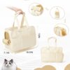Dog Carrier Pet Bag Holds Up to 20lbs,Cotton Bag with Soft-Sided,Dog and Cat Carriers for Cats and Small Dogs,Carrier Airline Approved Pet Bag,Beige