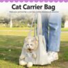 71TJazK5RrL._AC_SL1500 Cat Carrier Bag Canvas Shoulder Bag for Small Pets, Cute Bear-Shaped Small Dog Carrier Sling,Portable Puppy Carrying Bag, Soft Pouch Tote Bag for Rabbit Kitten Small Animal Supplies