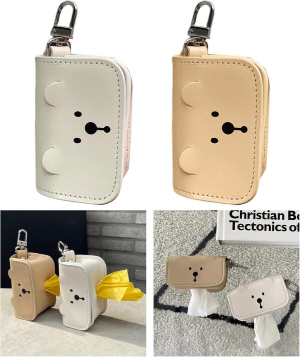 71YdBs-YLGL._AC_SL1500 Cute Bear Dog Poop Bag Dispenser Waste Bags Holder Dispensers Poop Bags Dogs Trash Pet Clean Outdoor Accessories Garbage Bag Storage Bags With Rope Storage Bag Organizers Storage Bags For Bags