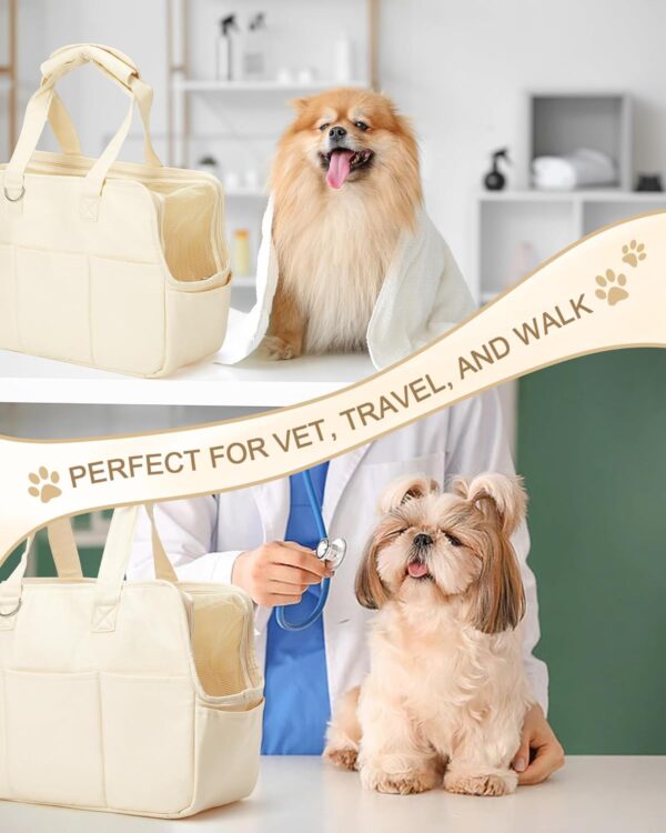 Dog Carrier Pet Bag Holds Up to 20lbs,Cotton Bag with Soft-Sided,Dog and Cat Carriers for Cats and Small Dogs,Carrier Airline Approved Pet Bag,Beige