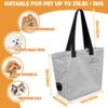 Carrying Bag for Cats Portable Pet Soft Side Tote Bag Foldable Travel Pet Shoulder Bag Adjustable Hole Pet Carrying Bag Sturdy Lightweight Wearable Solid Color Pet Shopping Bag