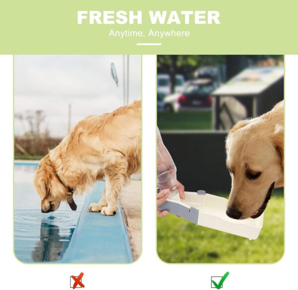 Dog Water Bottle, Pet Portable Travel Outdoor Camping Essentials Spill Proof Dispenser，Squeezing Water Out, Clean and Hygienic Suitable for all of Dogs to Replenish Moisture at Any Time