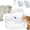 Cat Water Fountain,Pet Drinking Fountain for Multiple Pet,Ultra Silent Cat Water Bowl 2.8L/94oz,for Small Medium Cat Kitty,with LED Light,7Pcs Activated Carbon Filter