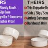71enS0zKmXL._AC_SL1500 Ceramic Dog Bowl Set with Anti-Slip Rings – 5″ Round x 2″ Tall Set of 2 Ceramic Dog Bowls for Small Dogs – Small Dog Bowls – Dog Food and Water Bowl – White Dog Food Bowls – Dog Bowls Small Size Dog