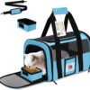 71f1dZQGywL._AC_SL1500 Pet Carrier Airline/TSA Approved Small Dogs, Kitten, Carriers for Small Medium Cats Under 15lb, Collapsible Soft Sided Cat Travel Carrier-Grey