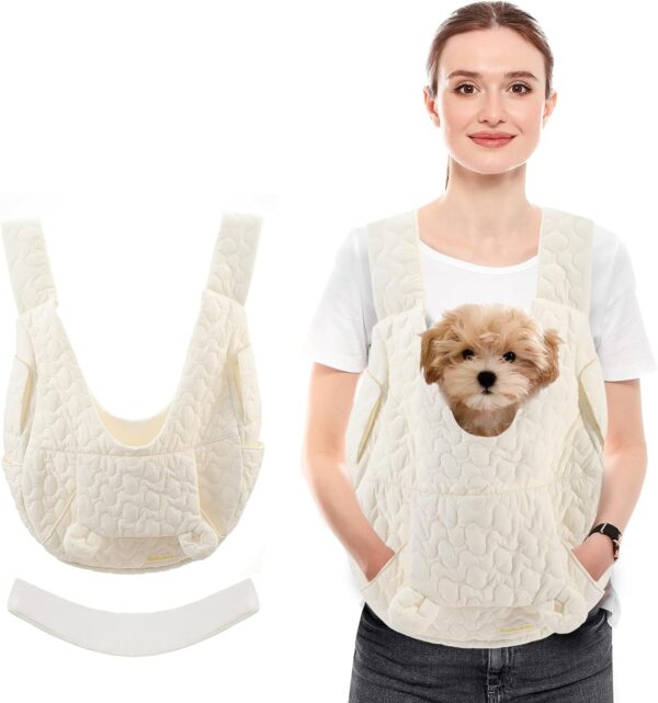 71gtNwlQ61L._AC_SL1500 Pet Carrier Backpack, Adjustable Pet Front Cat Dog Carrier Backpack Travel Bag for Traveling Hiking Camping for Small Medium Dogs Cats and Rabbits, Safety Strap with Removable Bottom Plate