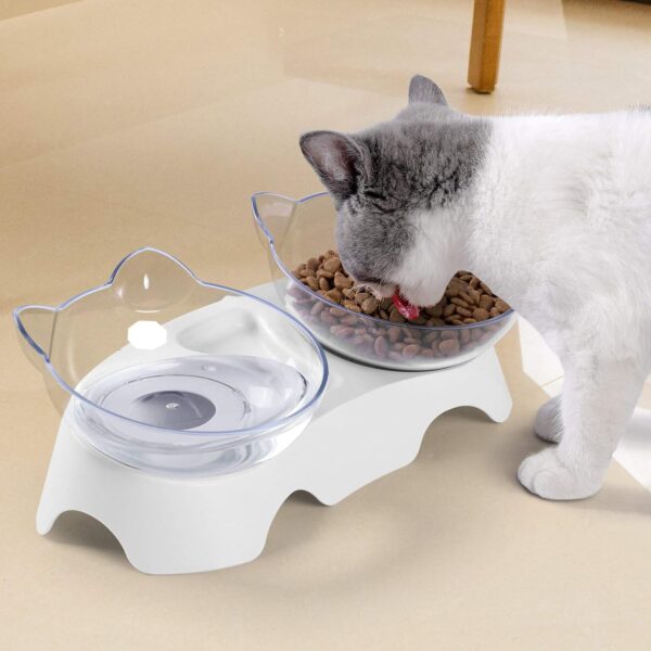 71hFC0BW8oL._AC_SL1500_98a34da8-bc6b-4ebe-90a9-a143776f0b31 MILIFUN Cat Food Bowls Elevated Tilted, Anti Vomiting Orthopedic Kitty Bowls for Puppy and Bunny, Indoor Cats.