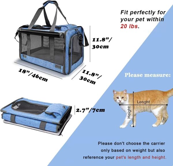 71hvqyerWOL._AC_SL1496 Pet Carrier for Large and Medium Cats, Soft-Sided Pet Carrier for Big Medium Cats and Puppy, Dog Carriers Cat Carriers Pet Privacy Protection Travel Carriers