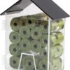 71iTsY0yFJL._AC_SL1500 Dog Poop Bag Dispenser, Wall Mount Waterproof Outdoor or Indoor Cat Bag Dispenser Holder, Clear Acrylic Pet Waste Bag Storage Container Station for Home, Yard, Porch, Lawn, Fence (Frame House)