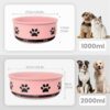 71lIxUITiIL._AC_SL1500 Ceramic Pet Bowl for Dogs and Cats, Weighted Non-Slip Dog Bowls Food and Water Dish, Durable Pets Feeding Bowls Suitable for Small, Medium, and Large Dogs, Pink, 36 Oz