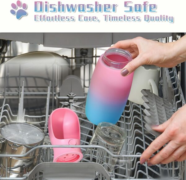 71m-b_P0ivL._AC_SL1500_dd39e8c2-dc4c-4c1f-8f1e-b2d0e3dafc67 Dog Water Bottle, 19Oz Large Capacity Portable Dog Water Bowl, Food Grade Drinking Feeder & Dish Bowl, Unique Puppy Essentials for Outdoor Walking Traveling, Dog Gifts (Pink&Blue)