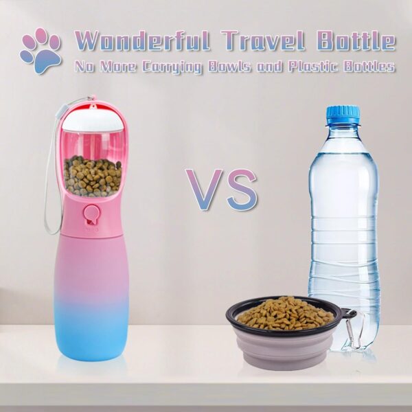 71nMBYGga5L._AC_SL1500_75a50d19-fbdc-4f15-8943-cc29239ed2b0 Dog Water Bottle, 19Oz Large Capacity Portable Dog Water Bowl, Food Grade Drinking Feeder & Dish Bowl, Unique Puppy Essentials for Outdoor Walking Traveling, Dog Gifts (Pink&Blue)