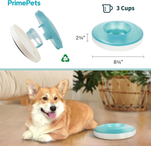 71oOGoXbICL._AC_SL1500 PrimePets Pet Slow Feeder Bowls, Interactive Wobble Dog Food Dispenser, Treat Dispenser Toy, Pet Food Bowl for Dogs Cats Up to 3 Cups for Small, Medium and Large Dog