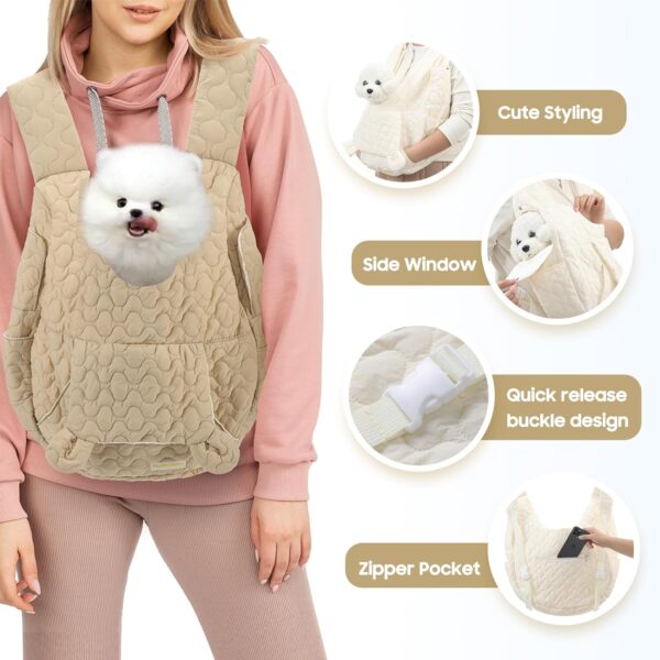 71oS_s0P3oL._AC_SL1500 Pet Carrier Backpack, Adjustable Pet Front Cat Dog Carrier Backpack Travel Bag for Traveling Hiking Camping for Small Medium Dogs Cats and Rabbits, Safety Strap with Removable Bottom Plate