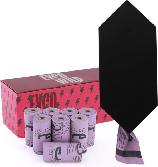 71qxJvXMNrL._AC_SL1500 Dog Poop Bag Dispenser with 8 Poop Bag Rolls, Stainless-Steel Dog Bag Holder with Magnetic Door Closure, Indoor and Outdoor Poop Bag Dispenser, Holds 8-9 Rolls, 7.75″ x 3.25″, Black