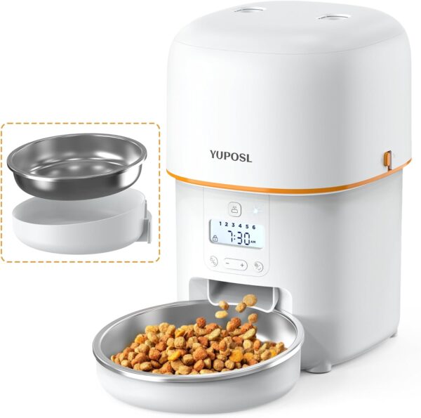 71sDAd808GL._AC_SL1500 Automatic Cat Feeders – 2L Cat Food Dispenser Easy to Use, Timed Automatic Pet Feeder with Over 180-day Battery Life, 1-6 Meals Dry Food Programmable Portion Control Also for Dogs