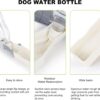 Dog Water Bottle, Pet Portable Travel Outdoor Camping Essentials Spill Proof Dispenser，Squeezing Water Out, Clean and Hygienic Suitable for all of Dogs to Replenish Moisture at Any Time