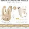 Pet Carrier Backpack, Adjustable Pet Front Cat Dog Carrier Backpack Travel Bag for Traveling Hiking Camping for Small Medium Dogs Cats and Rabbits, Safety Strap with Removable Bottom Plate