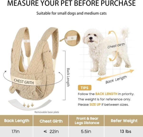 71yC_Oj37lL._AC_SL1500 Pet Carrier Backpack, Adjustable Pet Front Cat Dog Carrier Backpack Travel Bag for Traveling Hiking Camping for Small Medium Dogs Cats and Rabbits, Safety Strap with Removable Bottom Plate