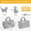 71yLxDGbtyL._AC_SL1500 Pet Carrier Airline/TSA Approved Small Dogs, Kitten, Carriers for Small Medium Cats Under 15lb, Collapsible Soft Sided Cat Travel Carrier-Grey