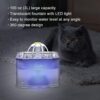 71zVwXrLmvL._AC_SL1500_ab88b95e-7fb2-4452-886a-6647fc3c88fa Crystal Cat Water Fountain Stainless Steel, 101oz/3L Pet Fountain with LED Light for Cats and Dogs (Grey)