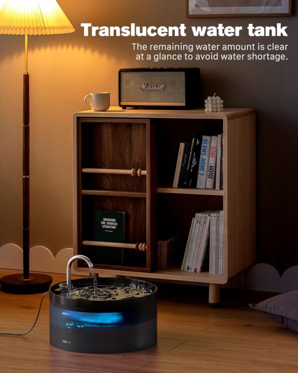 Cat Water Fountain:108oz/3.2L Cat Fountain Super Silent Pet Water Fountain – Water Fountains for Cats Indoor – Faucet Cat Fountain – Quiet Water Pump – Suitable for Cats and Dogs