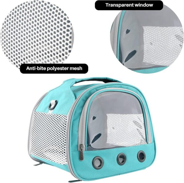 81A-a4OThvL._AC_SL1500 Small Pet Carrier Bag with Mat Guinea Pig Travel Carrier with Strap Portable Breathable Rabbit Carrier Outdoor Pet Bag for Ferret Bunny Hedgehog Guinea Pig