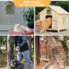 81A0oWaQ5_L._AC_SL1500 Dog Poop Bag Dispenser, Wall Mount Waterproof Outdoor or Indoor Cat Bag Dispenser Holder, Clear Acrylic Pet Waste Bag Storage Container Station for Home, Yard, Porch, Lawn, Fence (Frame House)