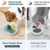 81KtRasmrqL._AC_SL1500 PrimePets Pet Slow Feeder Bowls, Interactive Wobble Dog Food Dispenser, Treat Dispenser Toy, Pet Food Bowl for Dogs Cats Up to 3 Cups for Small, Medium and Large Dog