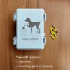 81RQGbrlxlL._AC_SL1500 Dog Poop Bag Dispenser Wall Mount Waterproof Outdoor Dog Bag Dispenser | Printed With Cute Clean Up Dog Poop Signs | Stake, Pole, Fence Mounted | Fits Home, Porch, Lawn, Yard(only dispenser)