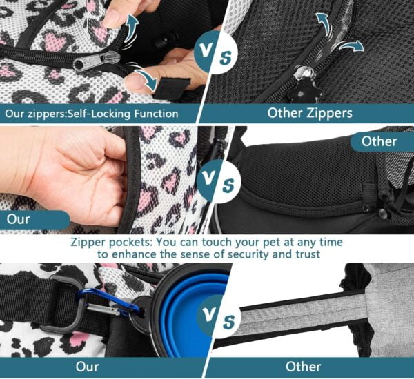 Pet Dog Sling Carrier Breathable Mesh Sling Bag Safe Hands Free Adjustable Dog Satchel for Small Dogs Cats to Outdoor Travel