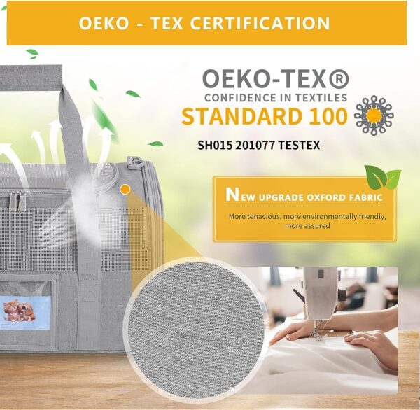 81Xr5Su9VwL._AC_SL1500 Pet Carrier Airline/TSA Approved Small Dogs, Kitten, Carriers for Small Medium Cats Under 15lb, Collapsible Soft Sided Cat Travel Carrier-Grey
