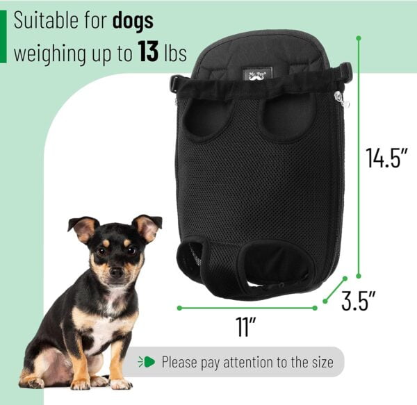 81_zMp2fflL._AC_SL1500 Pet Adjustable Dog Carrier Backpacks, Hiking Travel Backpack, Puppy Backpack, Dog Front Carrier
