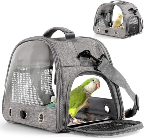 81rFkci-DbL._AC_SL1500 Small Pet Carrier Bag with Mat Guinea Pig Travel Carrier with Strap Portable Breathable Rabbit Carrier Outdoor Pet Bag for Ferret Bunny Hedgehog Guinea Pig