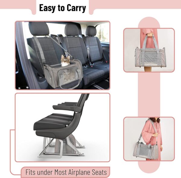 81vB4jBd0YL._AC_SL1500 Pet Carrier, Soft Cat Carrier,Pet Travel Carrier, Dog Soft-Sided Carriers