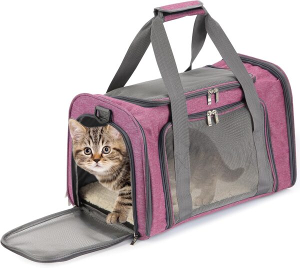 91Fy_w3B5XL._AC_SL1500 Pet Carrier, Soft Cat Carrier,Pet Travel Carrier, Dog Soft-Sided Carriers