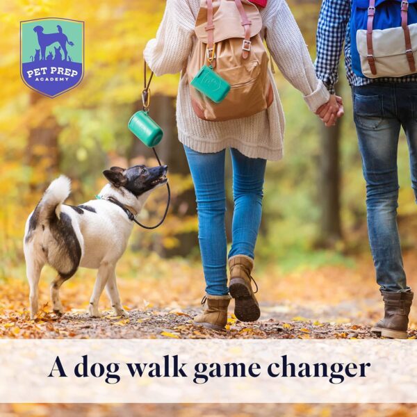 [2-Pack] Pet Prep Academy – Dog Doo Dumpster – Dog Poop Holder for Leash – Used Poop Bag Holder for Hiking, Camping, and Walks – Locks in Foul Odors – Handy Carabiner Clip