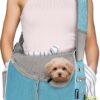 91Z0783qDDL._AC_SL1500 PetAmi Small Dog Sling Carrier, Soft-Sided Crossbody Puppy Carrying Purse Bag, Adjustable Sling Pet Pouch to Wear Medium Dog Cat Travel, Dog Bag for Traveling, Breathable, Poop Bag Dispenser, Purple