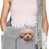 91gj6aqRCwL._AC_SL1500 PetAmi Small Dog Sling Carrier, Soft-Sided Crossbody Puppy Carrying Purse Bag, Adjustable Sling Pet Pouch to Wear Medium Dog Cat Travel, Dog Bag for Traveling, Breathable, Poop Bag Dispenser, Purple