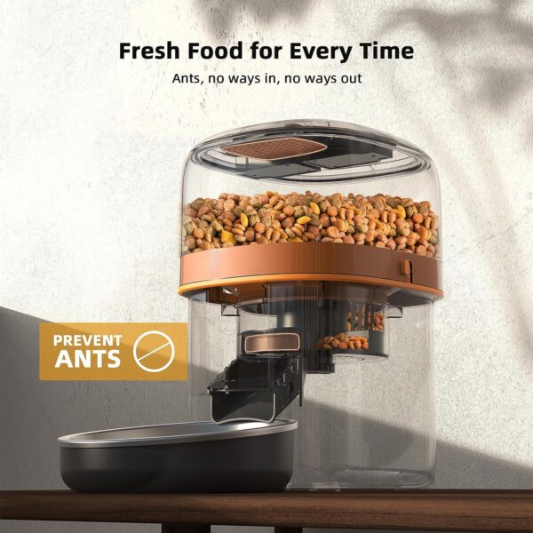 91jGa6sV-YL._AC_SL1500 Automatic Cat Feeders – 2L Cat Food Dispenser Easy to Use, Timed Automatic Pet Feeder with Over 180-day Battery Life, 1-6 Meals Dry Food Programmable Portion Control Also for Dogs