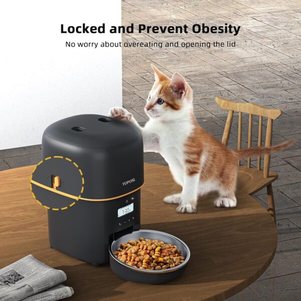 91p2sUuAgGL._AC_SL1500 Automatic Cat Feeders – 2L Cat Food Dispenser Easy to Use, Timed Automatic Pet Feeder with Over 180-day Battery Life, 1-6 Meals Dry Food Programmable Portion Control Also for Dogs