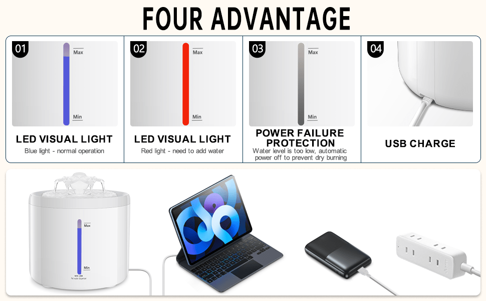 water fountain for cats inside