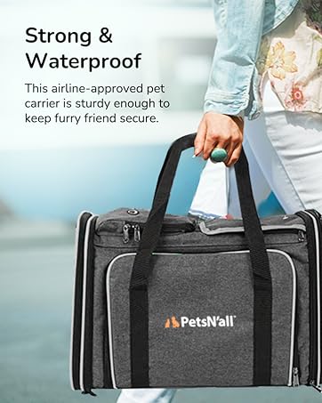 PetsN'all Pet Carrier, Cat Carrier, 2-Sided Airline Approved